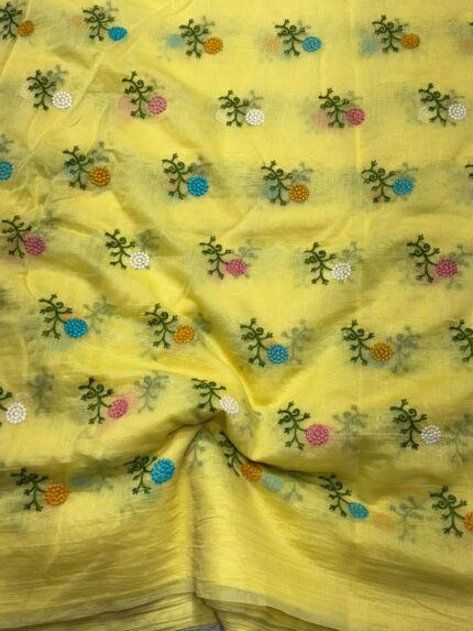 Mul Chanderi Embroidery Work