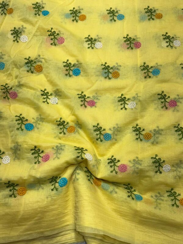 Mul Chanderi Embroidery Work