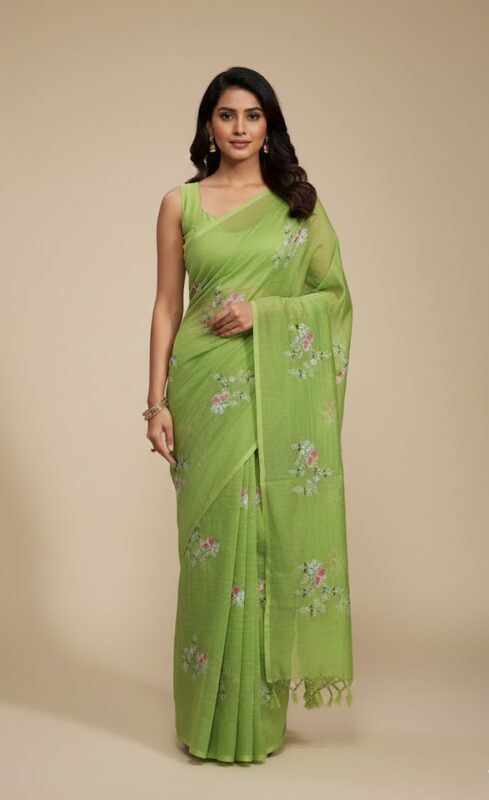 Mul Chanderi Embroidery Work